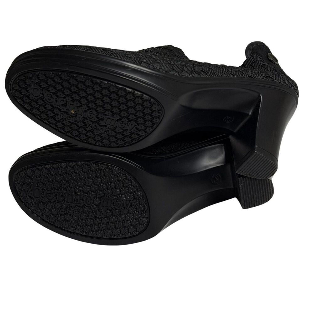 Bernie Mev Chesca Woven Shoes Clogs Slip On Heeled Women Black 36 US 5.5 NIB - Picture 9 of 13